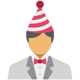 urodzinowa czapka ikona
