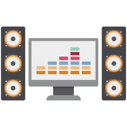 system muzyczny ikona