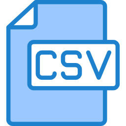 format de fichier csv Icône