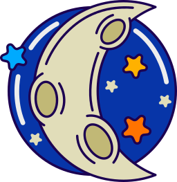 Moon and stars icon