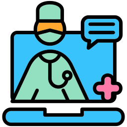 servicio médico en línea icono