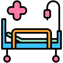 cama de hospital icono