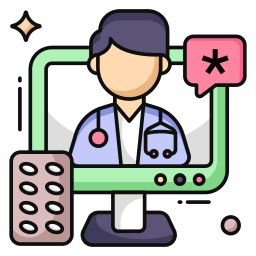 médico en línea icono
