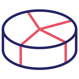 diagramme circulaire 3d Icône