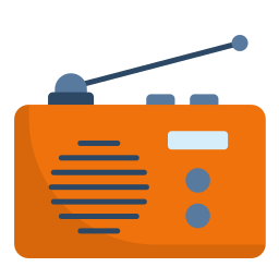 caja de radio icono