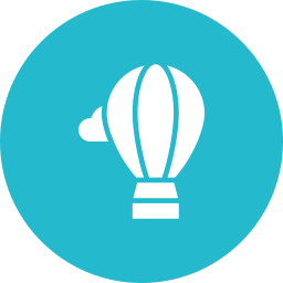 Hot air balloon icon