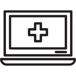 computer portatile dell'ospedale icona