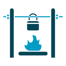 feu de camp Icône