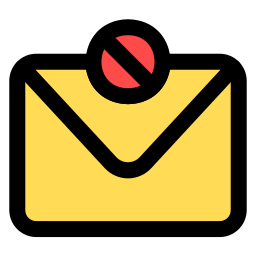 e-mailblokkering icoon