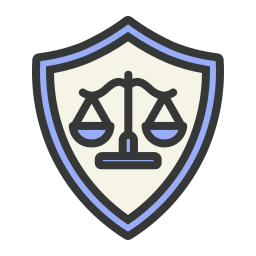 Protection law icon