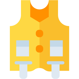 chaleco de pesca icono