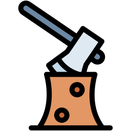Wood cutting icon
