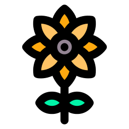 zonne bloem icoon