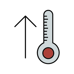 High temperature icon