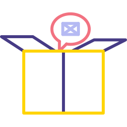 Think outside the box icon