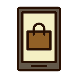 Mobile shopping icon