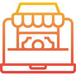 Shopping online icon