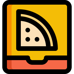 scatola per pizza icona