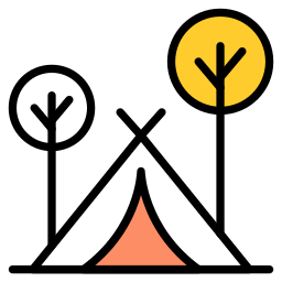 Camping tent icon