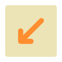 Down left arrow icon