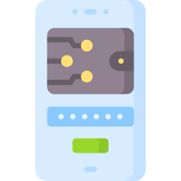 billetera móvil icono