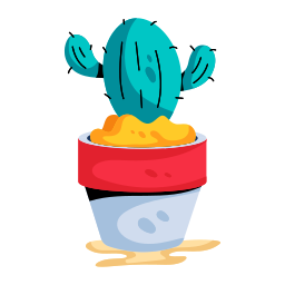 vaso per cactus icona