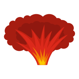 atoom explosie icoon