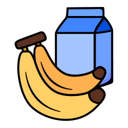 la leche de plátano icono