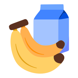 la leche de plátano icono