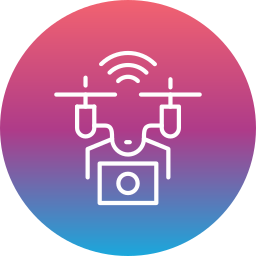 dron con cámara icono