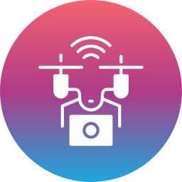dron con cámara icono