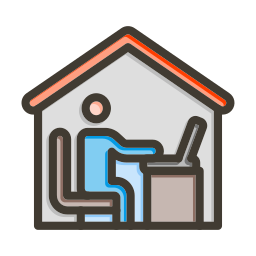 Working at home icon