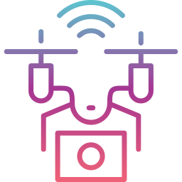 Camera drone icon