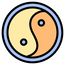 yin e yang Ícone