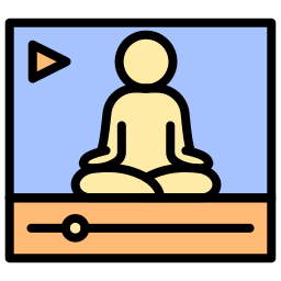 vídeo de ioga Ícone