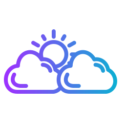 Sun cloud icon