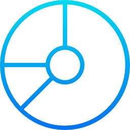 gráfico de rosca Ícone