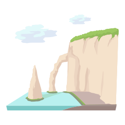 acantilado marino icono