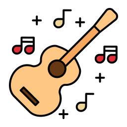 Playing guitar icon