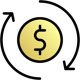 przepływ środków pieniężnych ikona