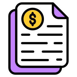 dokument finansowy ikona