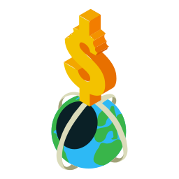 wereldvaluta icoon
