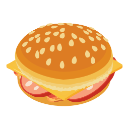 cheeseburger gustoso icona