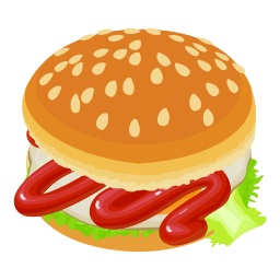 hambúrguer saboroso Ícone