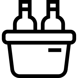 nevera portátil icono