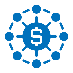 Financial network icon