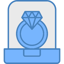 anillos de diamante icono