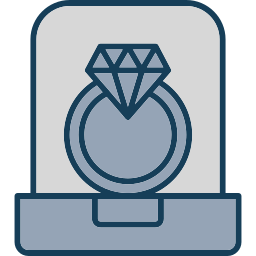 anéis de diamante Ícone