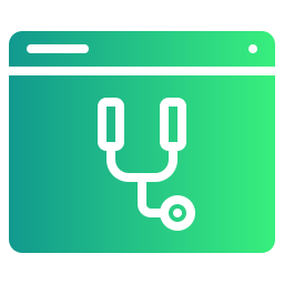 assistenza sanitaria in linea icona