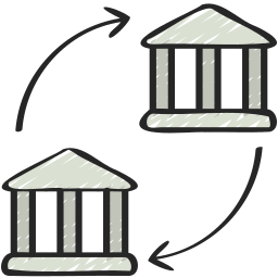 trasferimento bancario icona